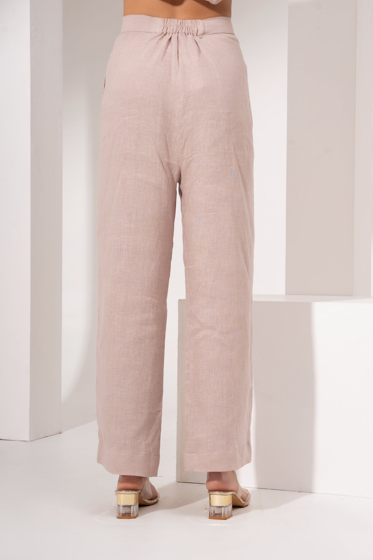 Powder Pink Long Angarakha Kurta with Pant