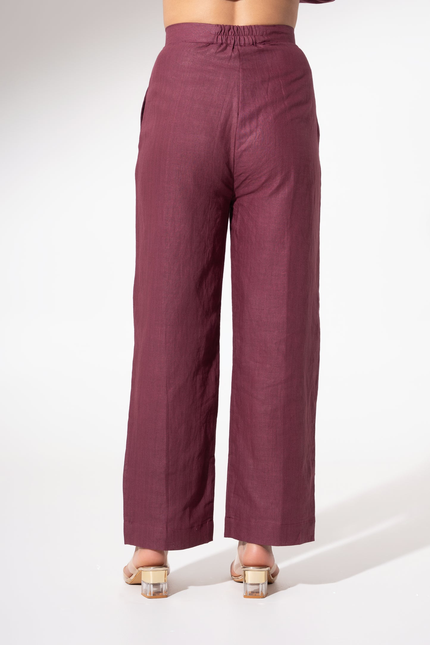 Wine Straight-Fit Pant