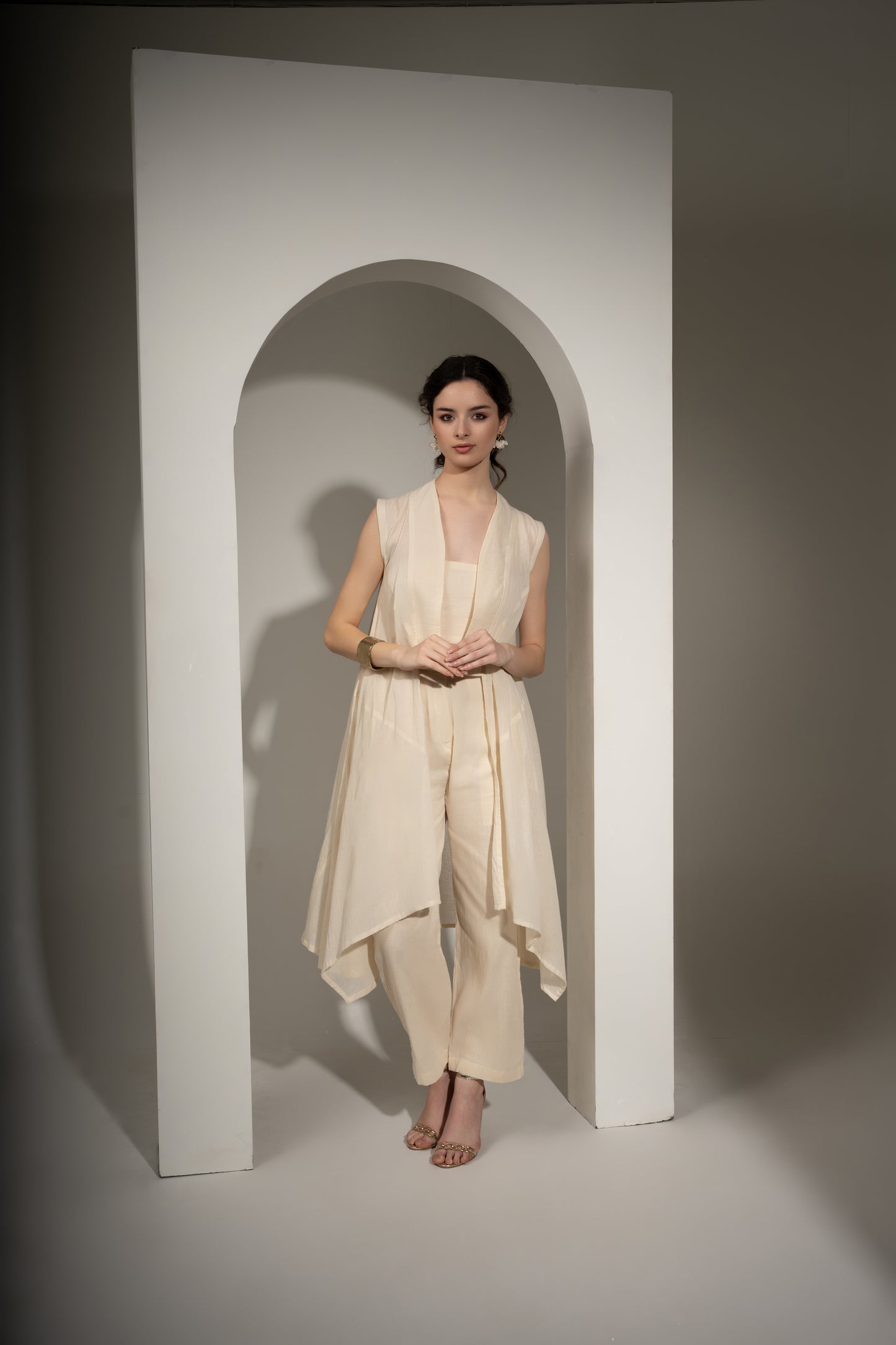 Panelled Cotton Shrug