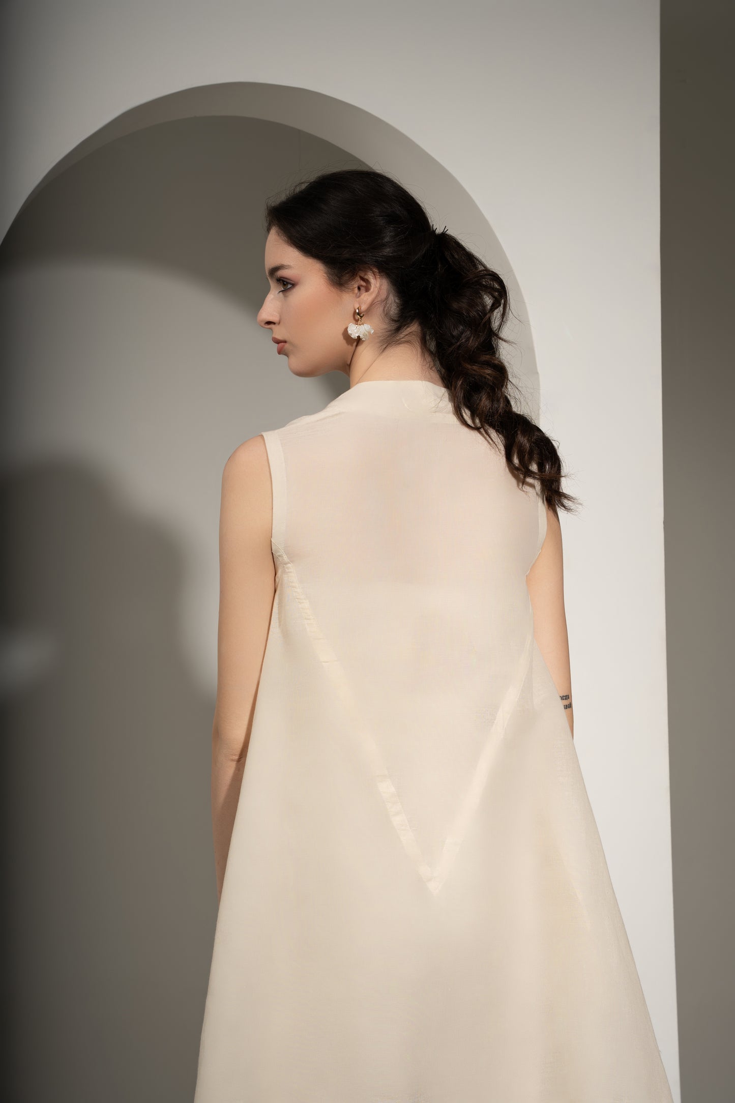 Panelled Cotton Shrug
