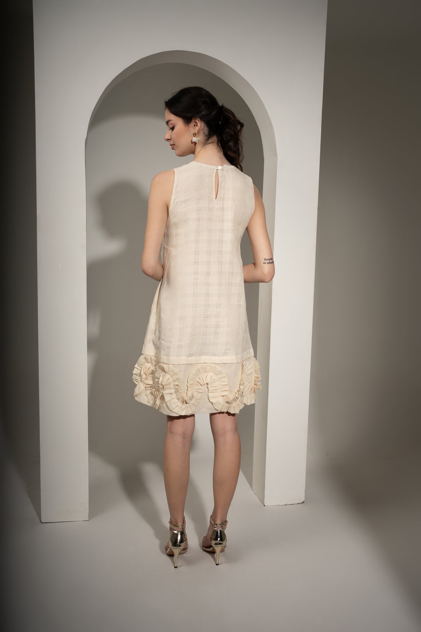 Ruffle Hem Short Dress