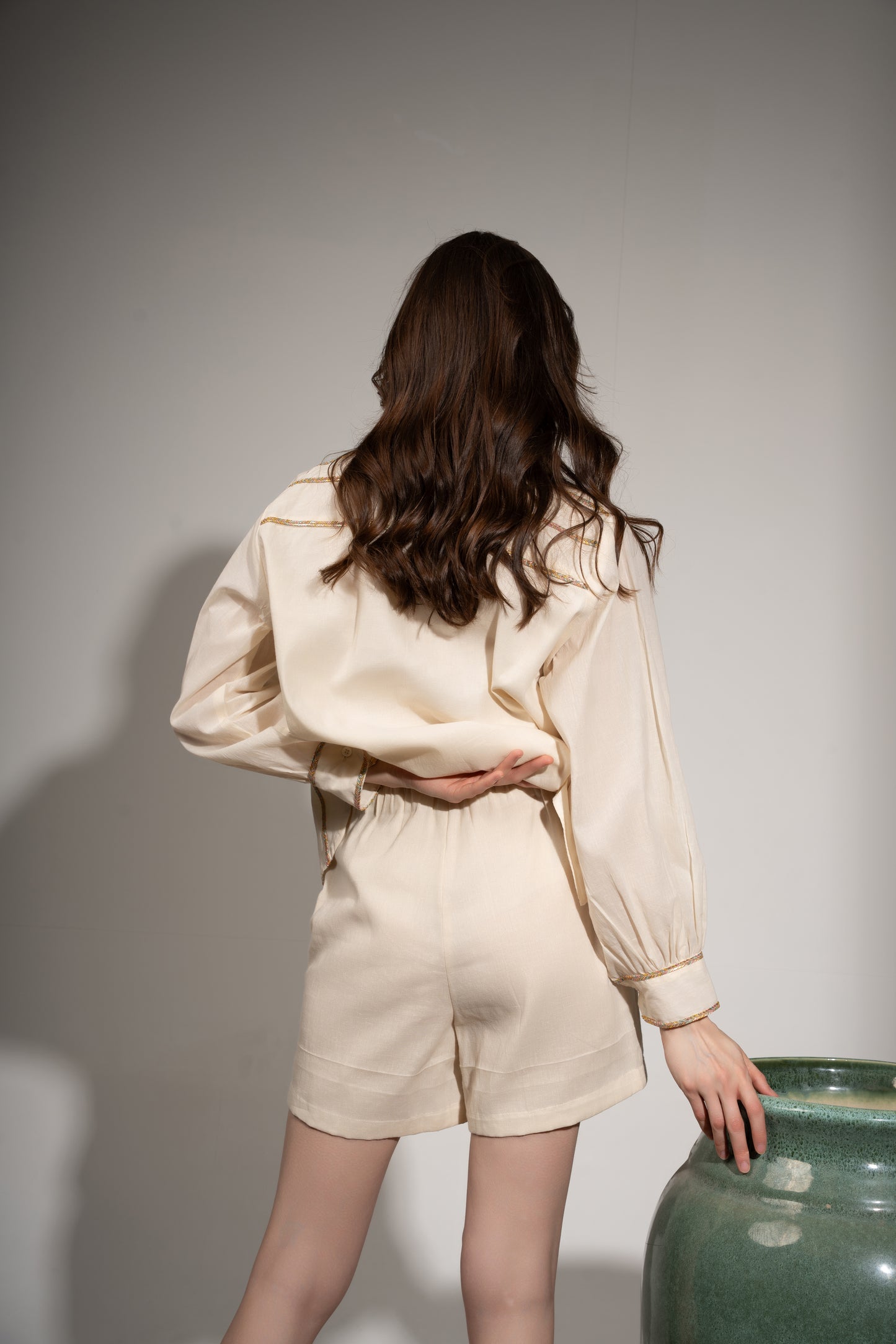 Panelled Shirt and Shorts Set