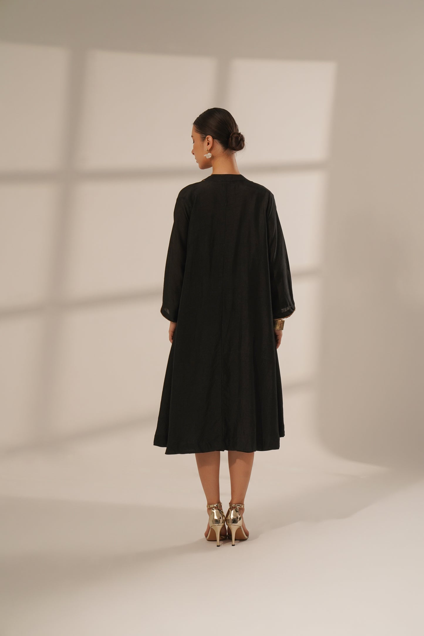 Front Open Overlay With Bias Cut Dress