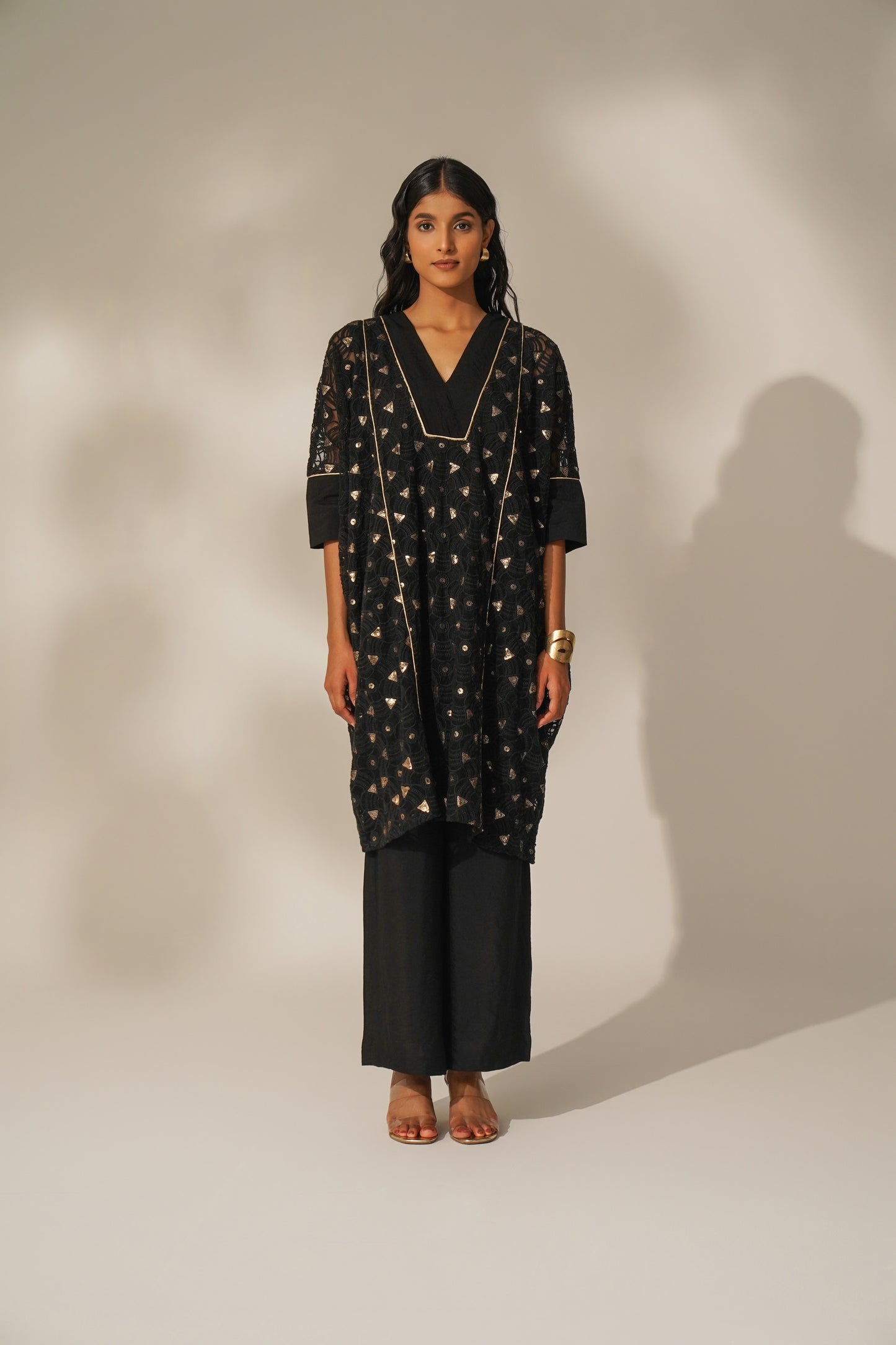 High Waisted Wide Leg Pant (Black)