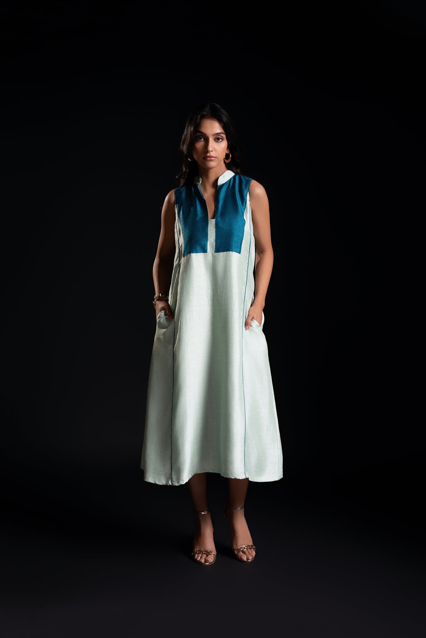 A-line Yoke Detail Dress