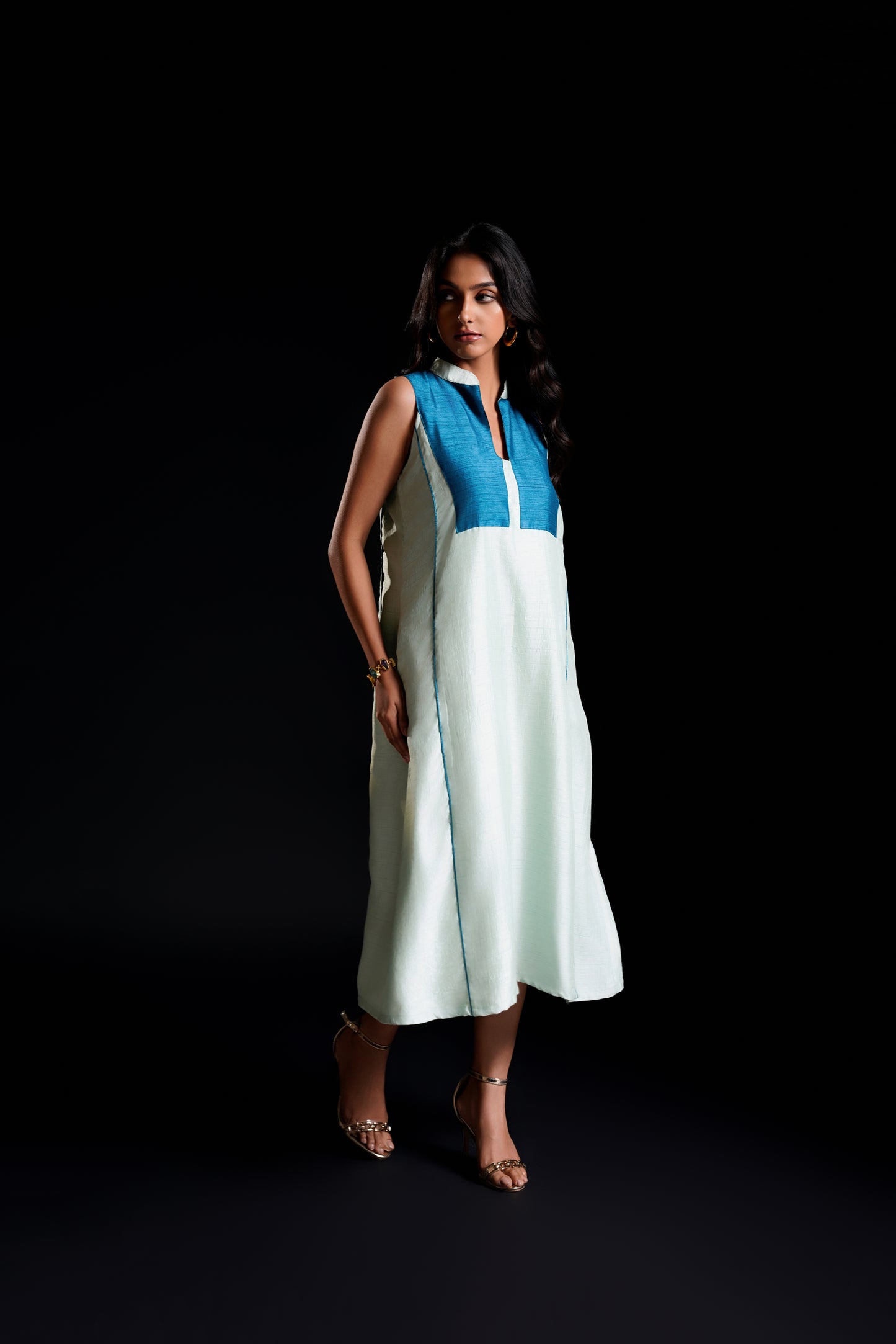 A-line Yoke Detail Dress