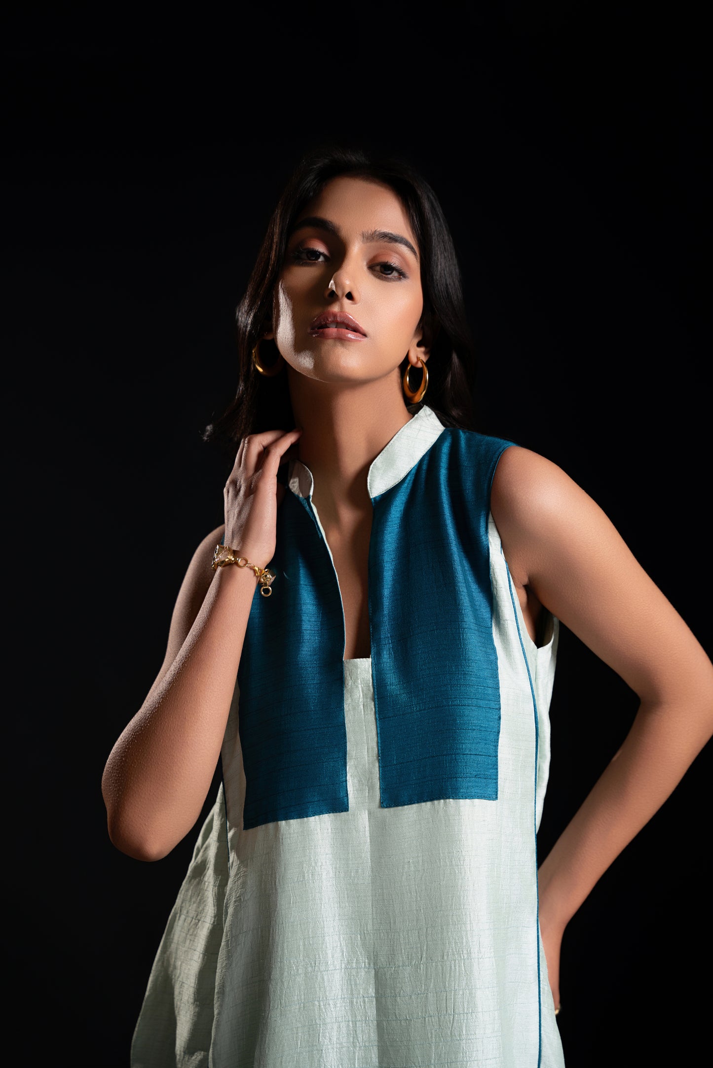 A-line Yoke Detail Dress