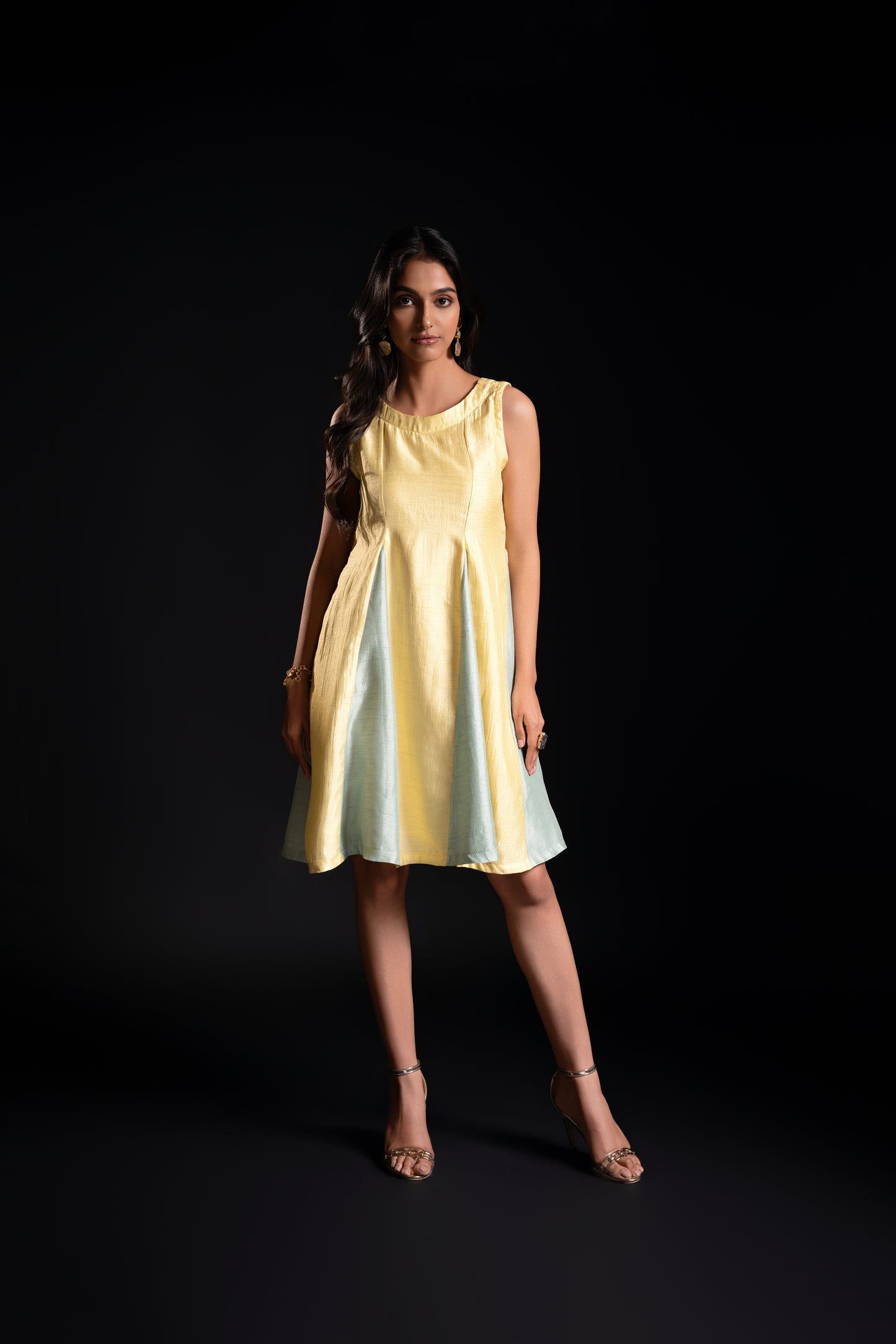 Short Godet Panelled Dress