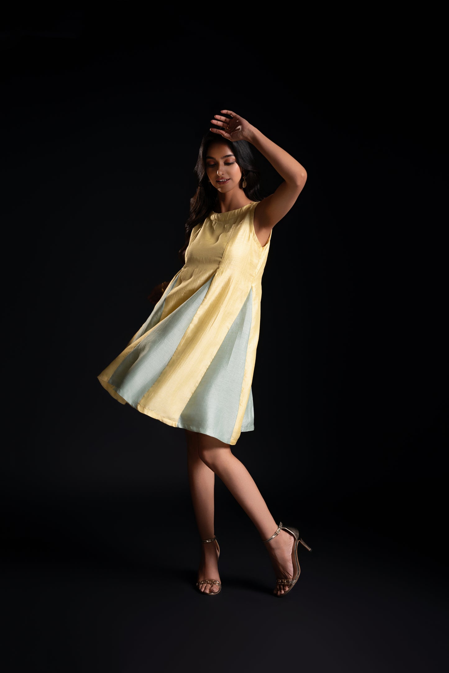 Short Godet Panelled Dress