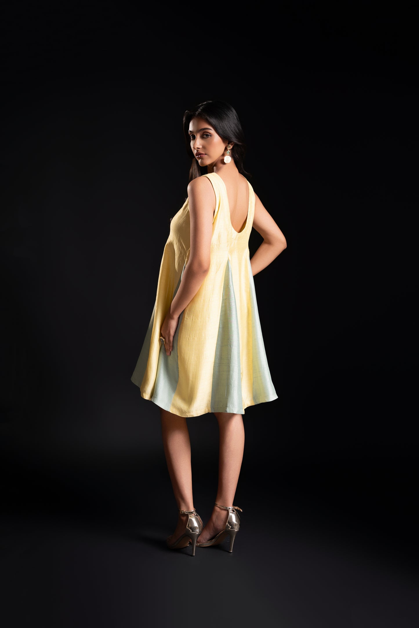 Short Godet Panelled Dress