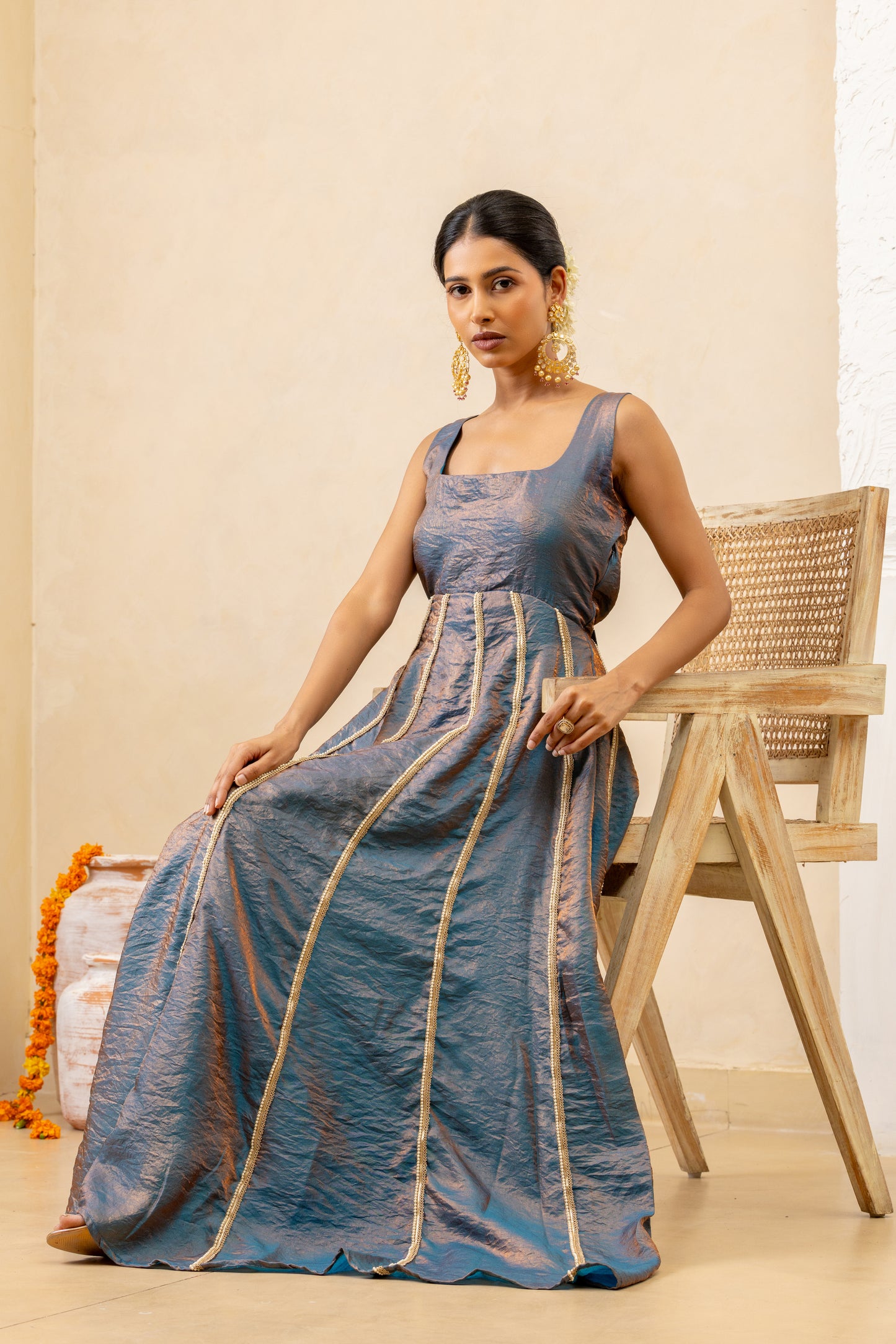 Dark Blue Anarkali Dress
