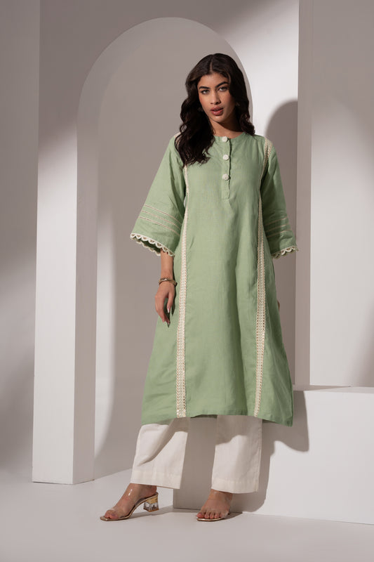 Mint Green A-line Oversized Kurta