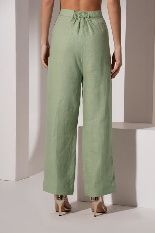 Mint Green Straight-Fit Pant