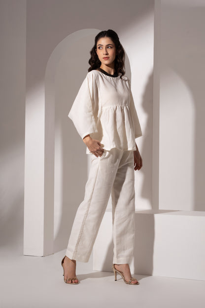 Off-White Gathered Kaftan Top