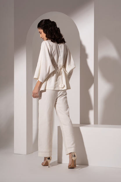 Off-White Gathered Kaftan Top