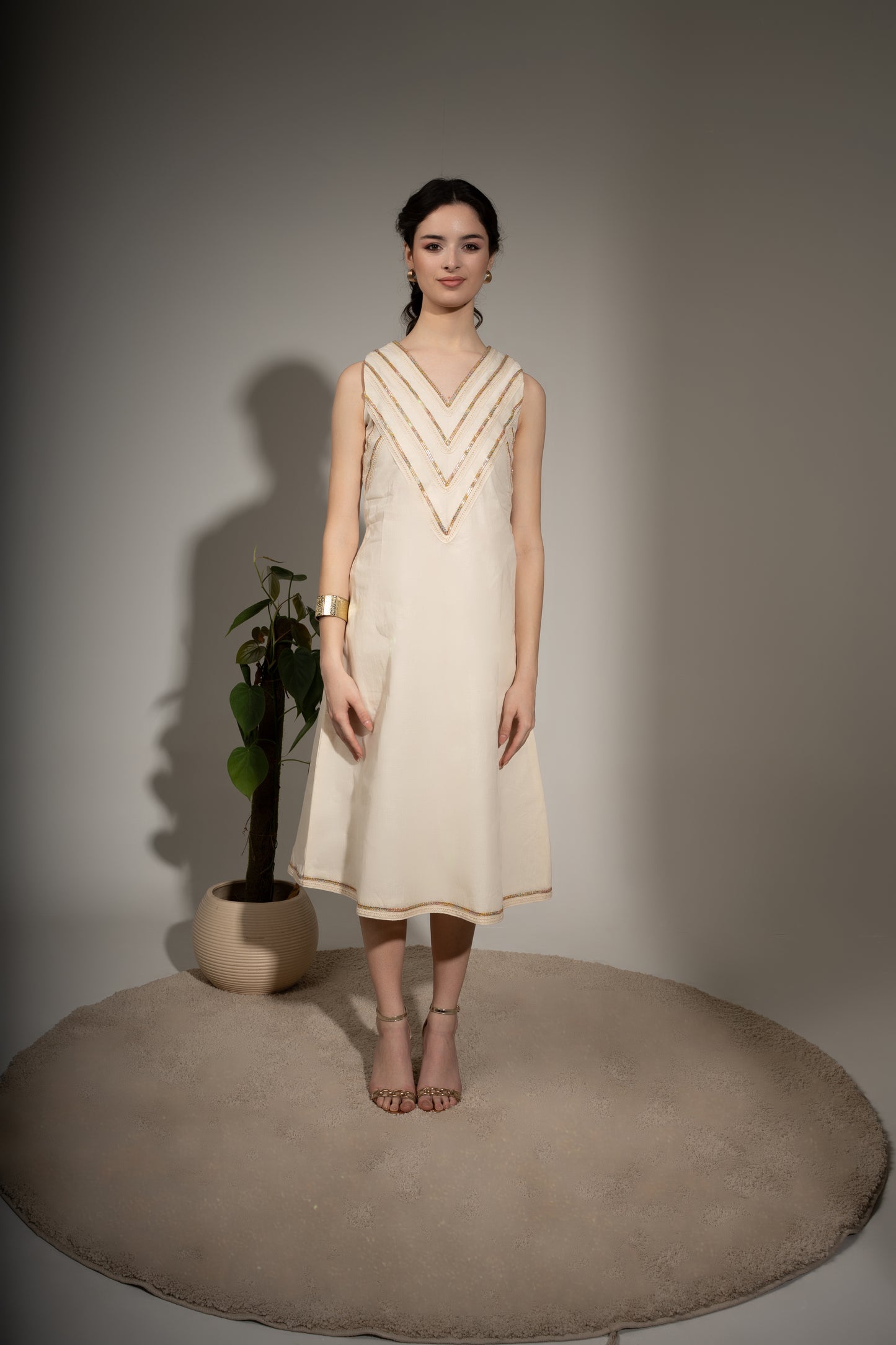 Sleeveless A-Line Dress