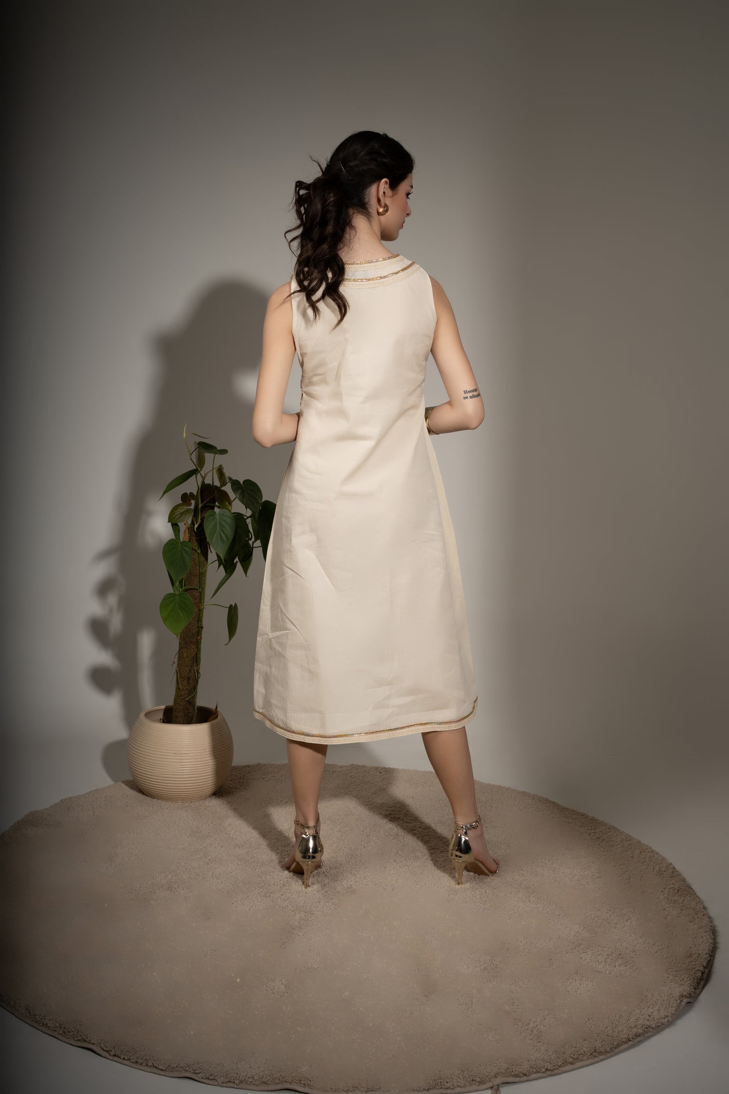Sleeveless A-Line Dress