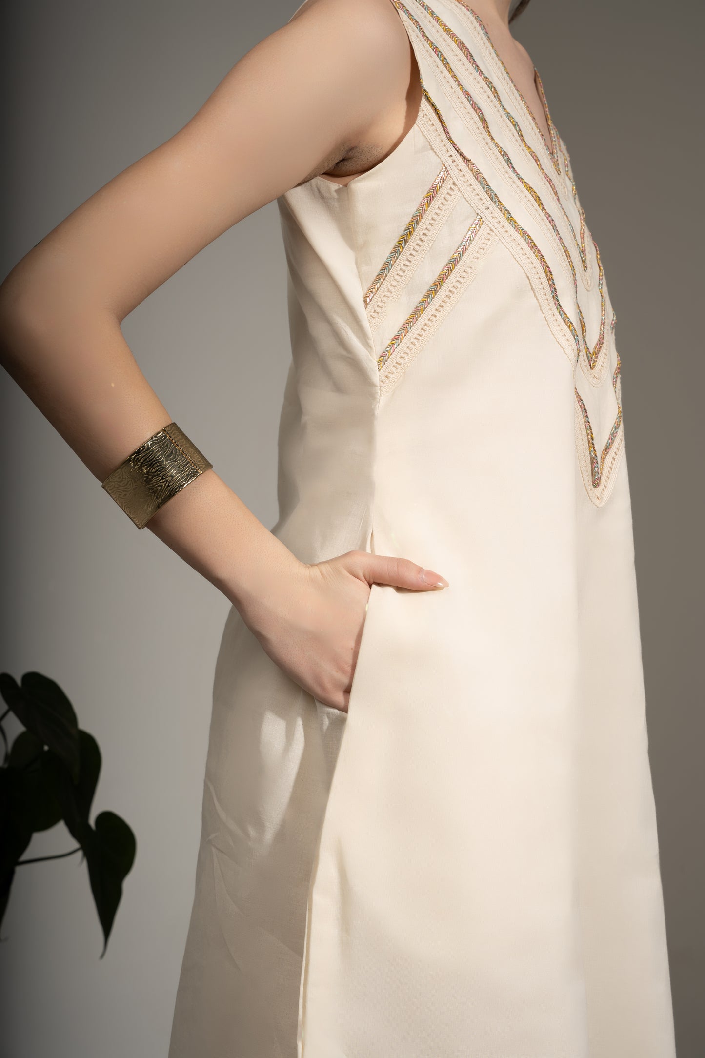 Sleeveless A-Line Dress
