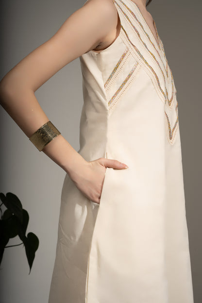 Sleeveless A-Line Dress