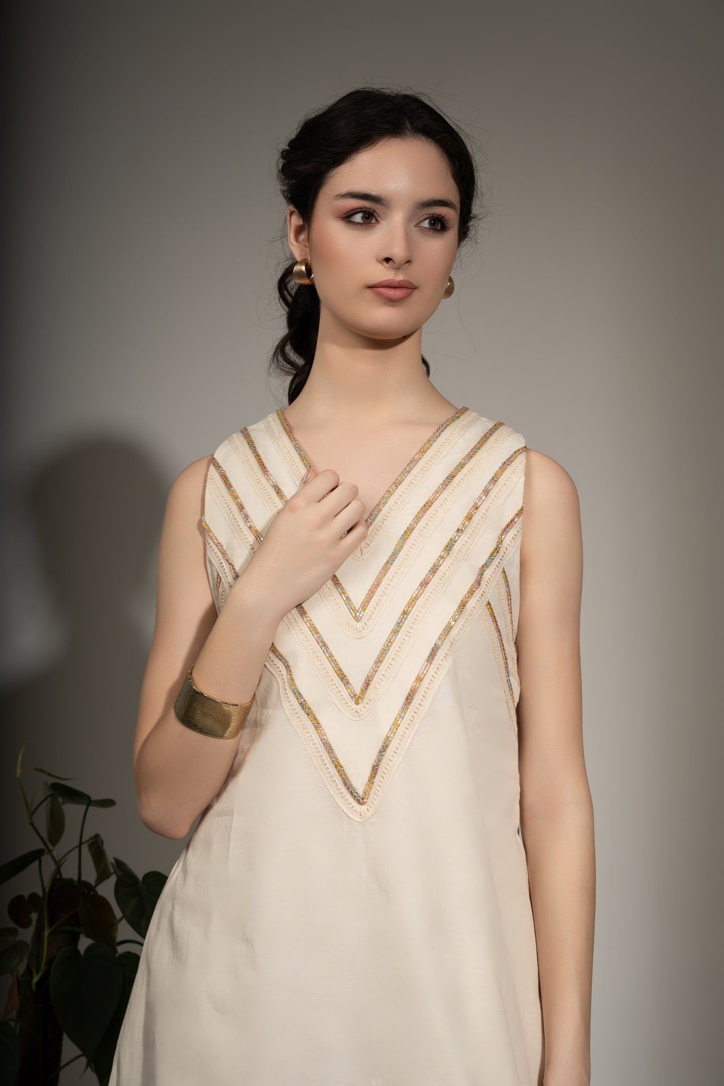 Sleeveless A-Line Dress