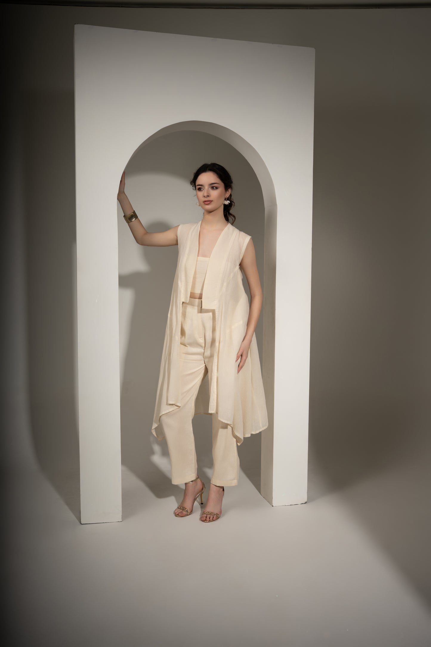 Panelled Cotton Shrug