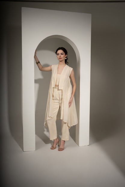 Panelled Cotton Shrug