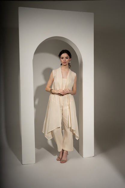 Panelled Cotton Shrug