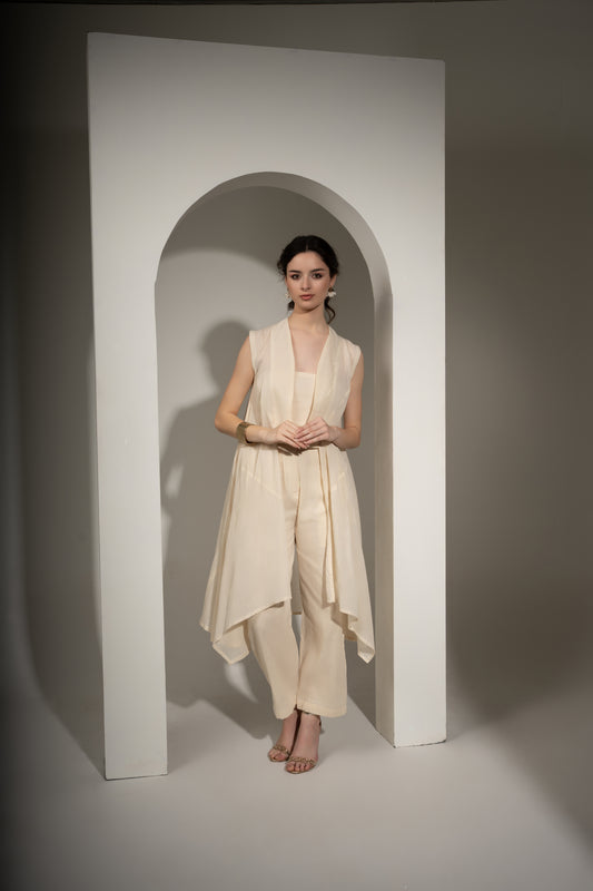 Panelled Cotton Shrug