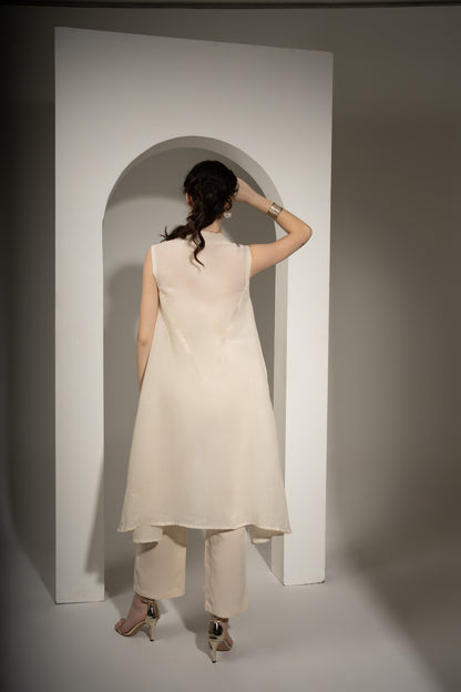 Panelled Cotton Shrug