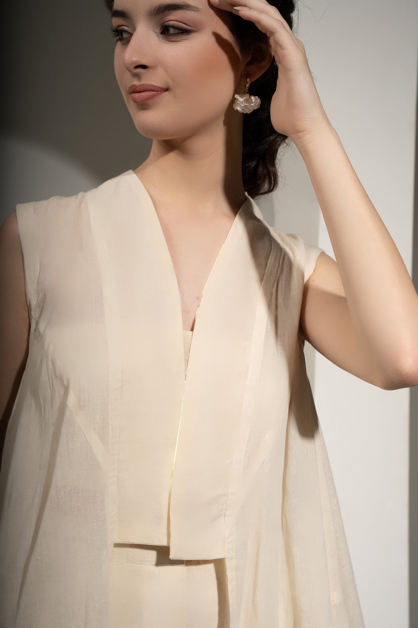 Panelled Cotton Shrug