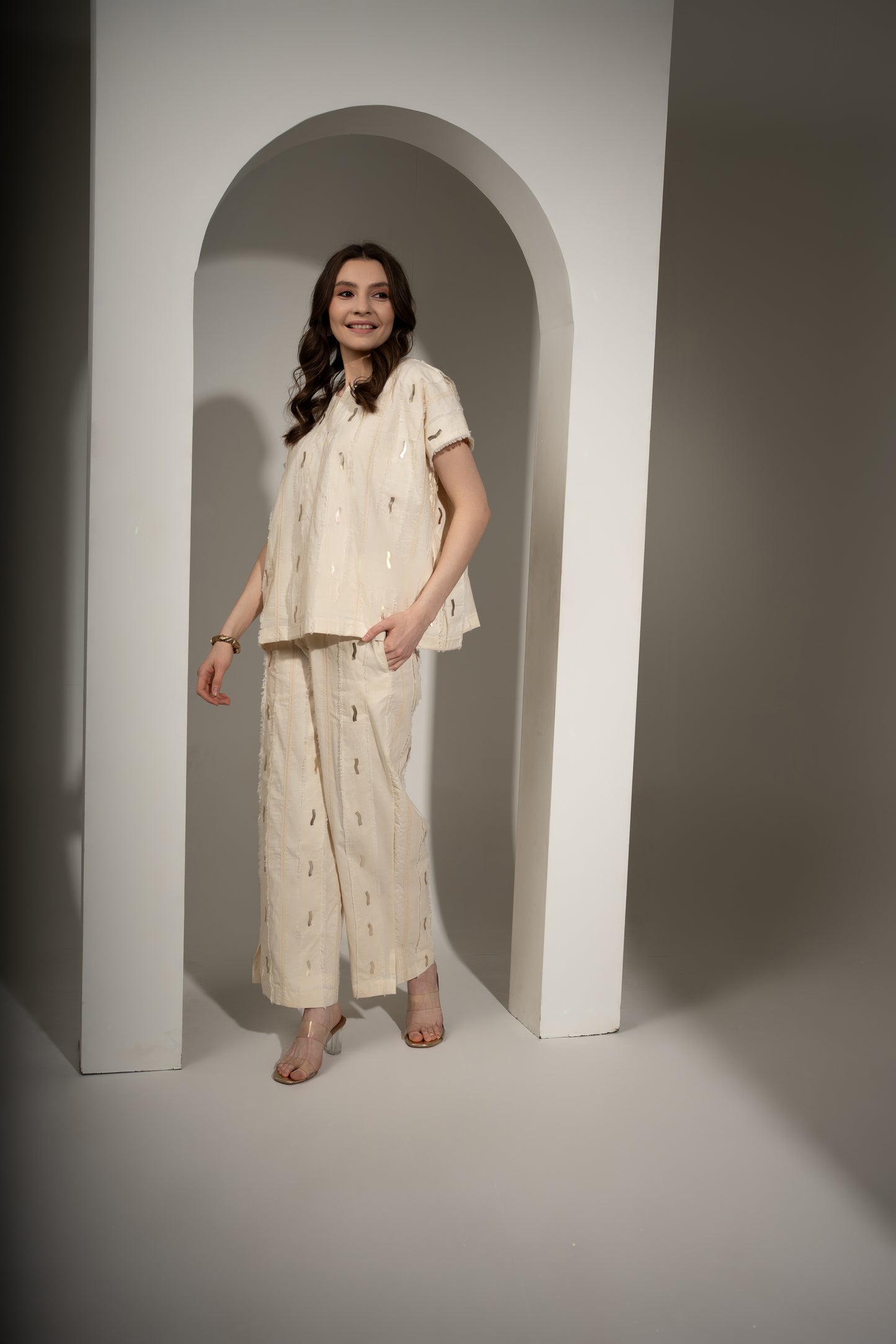 Textured Straight Pant
