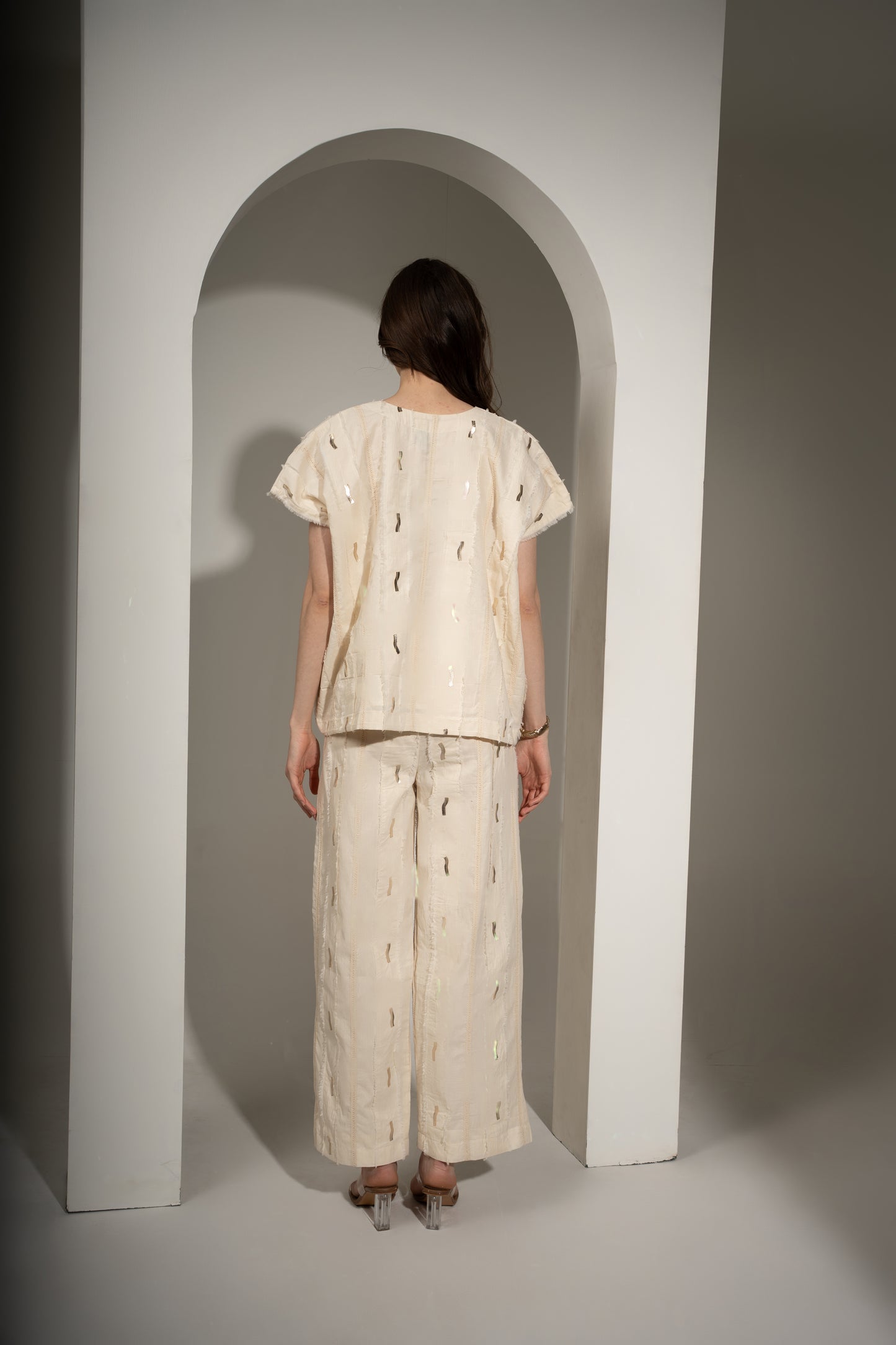 Textured Straight Pant