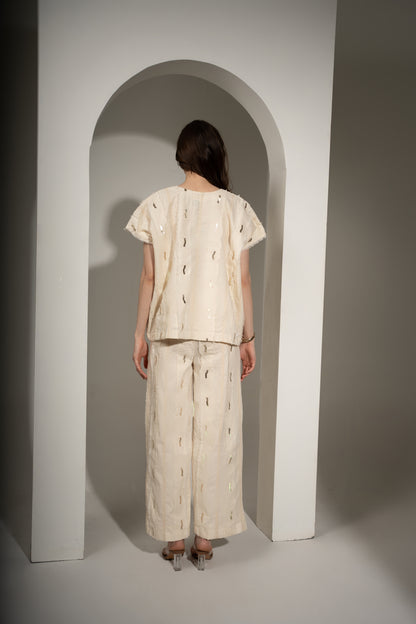 Textured Straight Pant