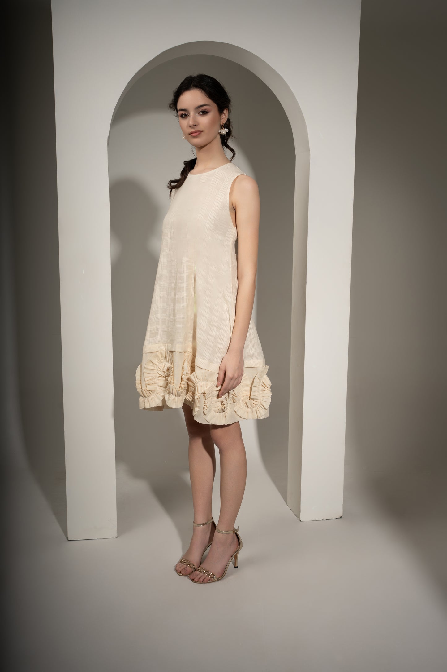 Ruffle Hem Short Dress