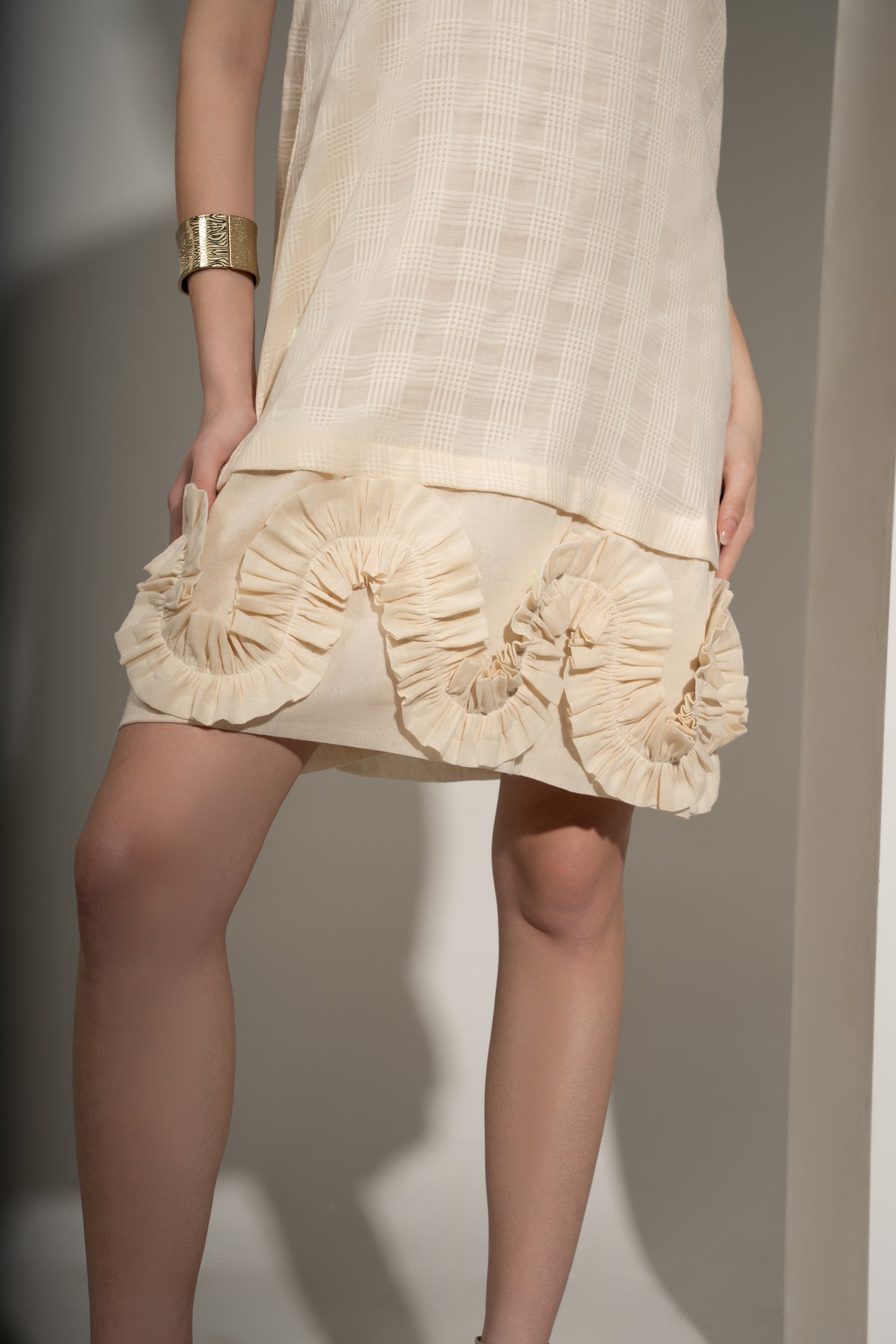 Ruffle Hem Short Dress