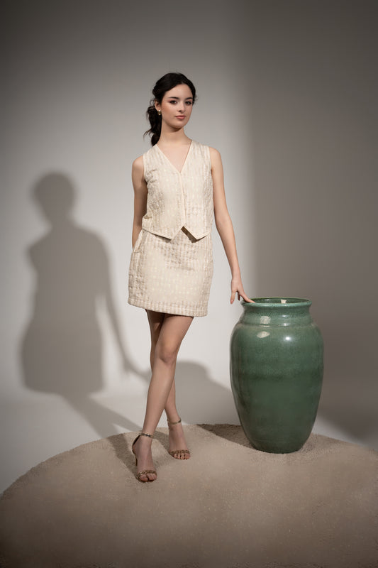 Embroidered Short Skirt
