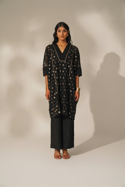 High Waisted Wide Leg Pant (Black)