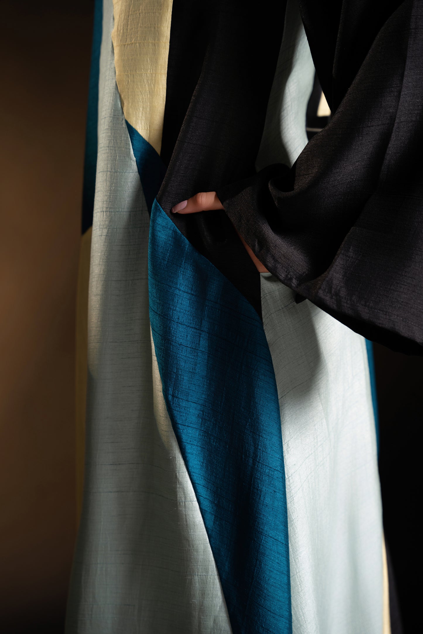 Asymmetric Panelled Maxi Dress