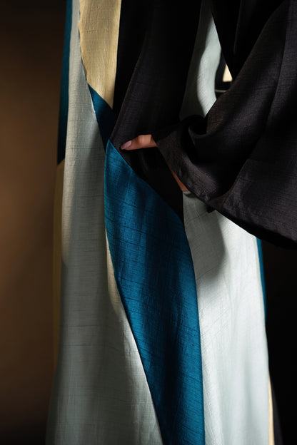 Asymmetric Panelled Maxi Dress