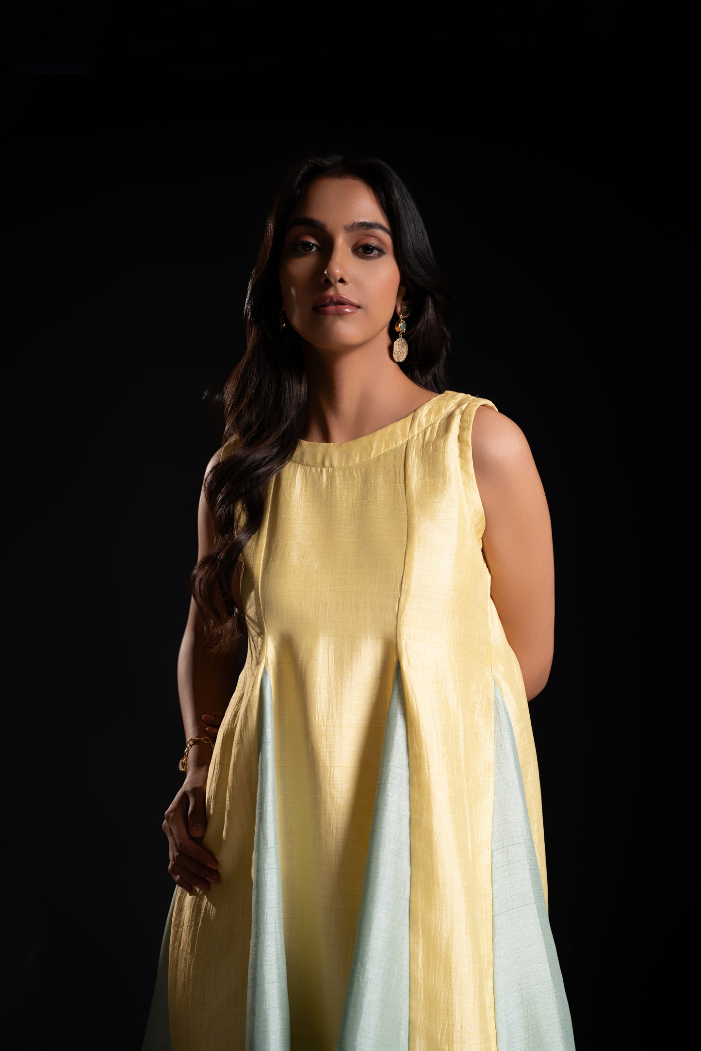 Short Godet Panelled Dress
