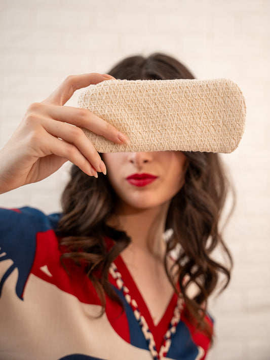 Geometric Threadwork- Sunglass Case