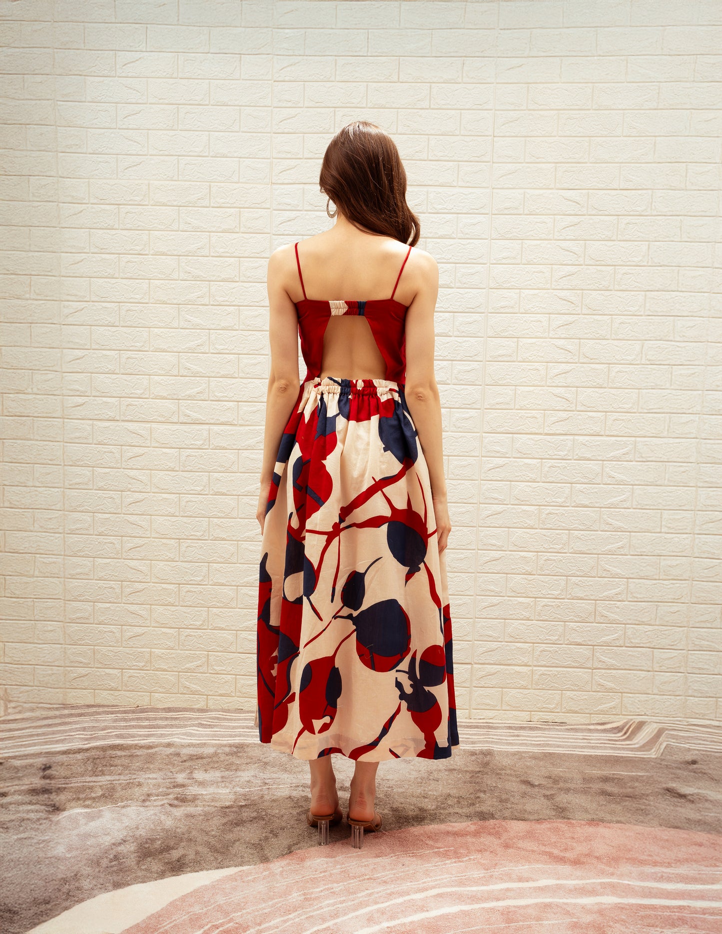 Printed Fit and Flare Dress